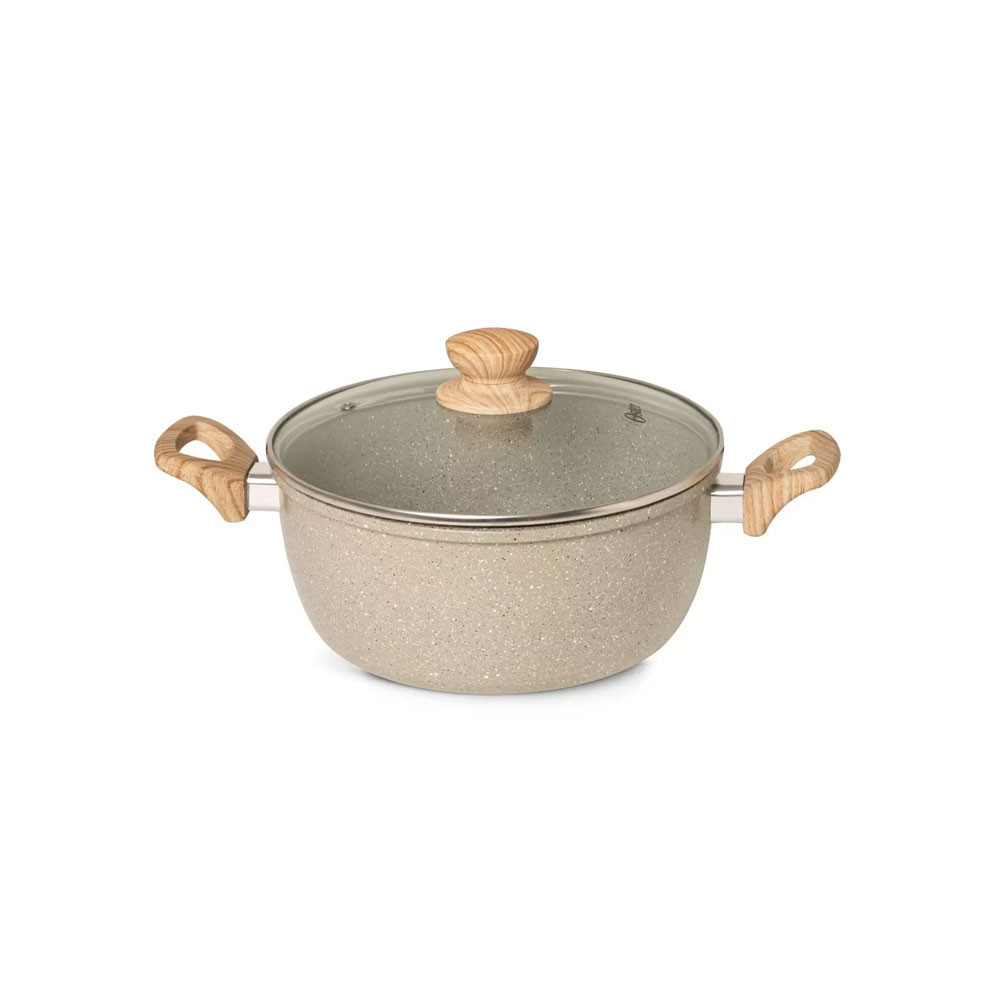 Caçarola Com Tampa 7,5L Cerâmica Marble Edition Oster - Cinza Dust