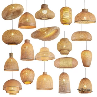 Estilo chinês Bambu Lanterna Vime Pingente Luminária Mão Tecido Lustres E27 Iluminação Pendurado Luzes (Devido a limitações de volume de transporte, por favor, coloque encomendas separadas para m 9363