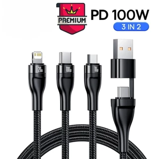 cabo universal 100W super rápido usb tipo-c lightning micro usb v8 cabo de dados 3 em 2 6A