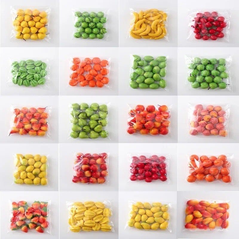 10Pcs Mini Frutas Artificiais Vegetais Maçã Pêra Pêssego Laranja ...