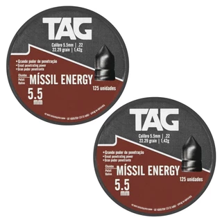 2un - CHUMBINHO MISSIL ENERGY 5,5MM - C/ 125PC - TAG