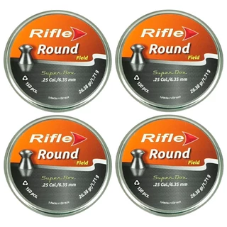 Combo 02-CHUMBINHO RIFLE ROUND FIELD 6,35MM 26,38GR 150UN SUPER BOX