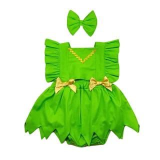 Romper Jardineira Fada Sininho Tinker Bell Tricoline Mesversário Bebê Menina