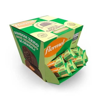 Bombom De Chocolate Ao Leite, Recheado Com Creme De Avelã Crocante, Zero Açúcar Flormel- Caixa com 216g.