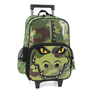 Mochila De Rodinhas Escolar Crocodilo Jacaré Luxcel em Oferta na Shopee