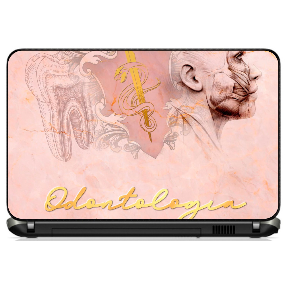 Adesivo Personalizado Skin Pelicula Notebook Macbook Tablet Odontologia [ 07 ] Odonto Profissoes Dente Dentista