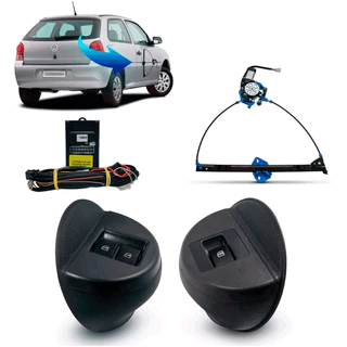 Kit Vidro Elétrico Gol G4 2 Portas 2006 até 2013 Sensorizado