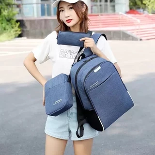 Mochila Bolsa KIT 3 peças Masculina Feminina Escolar Notebook Conjunto 3 peças marisa em Oferta na Shopee
