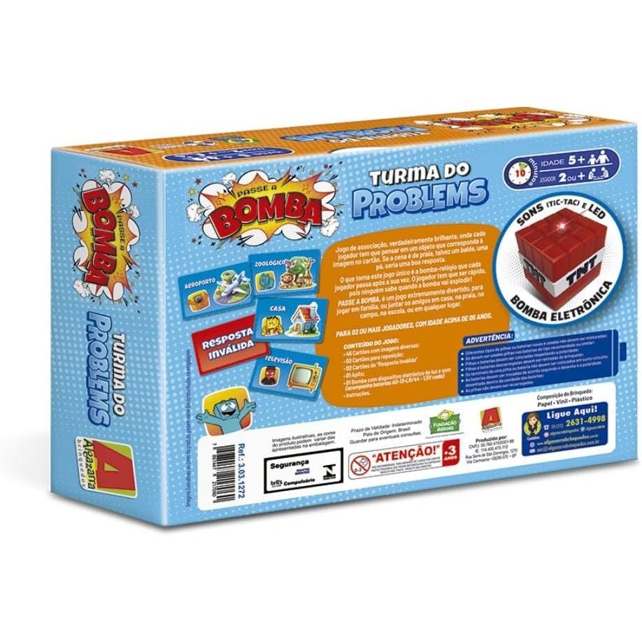 PASSE A BOMBA - TURMA DO PROBLEMS - ALGAZARRA | Shopee Brasil