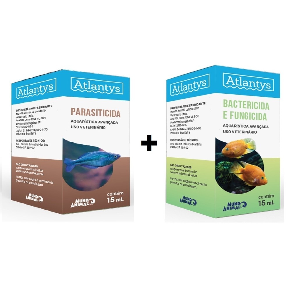 Kit Parasiticida + Bactericida E Fungicida Tratamento Para Peixes ...