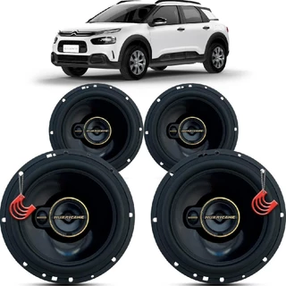 Kit Alto Falantes Dianteiros e Traseiros Citroen C4 Cactus 2018 Até 2021 - Hurricane Aurum 480w em Oferta na Shopee