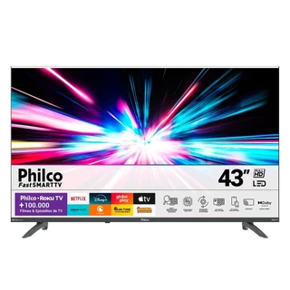 Smart TV 43” Philco PTV43VA4REGB LED Roku TV e Dolby Audio em Oferta na Shopee