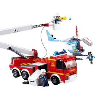Blocos de Montar Caminhão de Bombeiro e Helicóptero 394 Peças Multikids - BR2308 em Oferta na Shopee