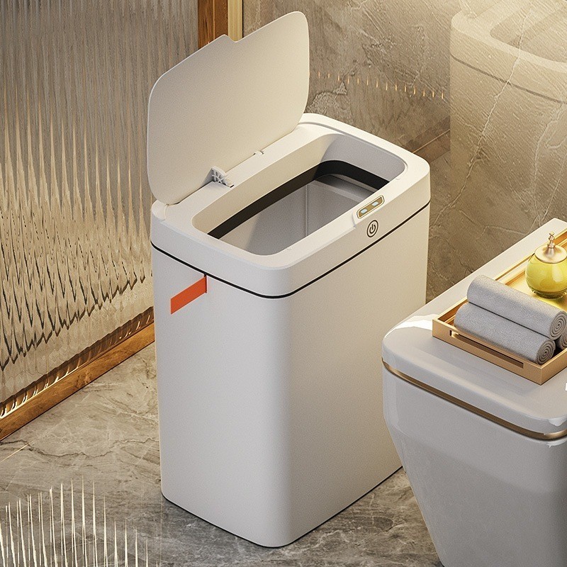 Lixeira com Sensor Automático Inteligente Abre Fácil em Toque Cesto Lixo Casa Quarto Banheiro Cozinha Escritório 16 Litros