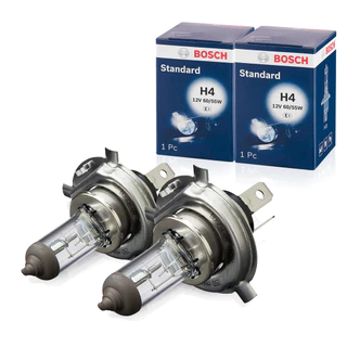 Par 2x Farol Para Carro H4 Standard 12V 60/55w ( P43t ) Halógena Lâmpada Luz Automotiva