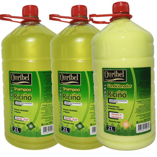 kit Salão de Beleza 2 Shampoos + 1 Condicionador de Ricíno