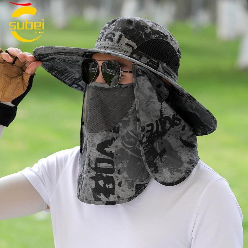 SUBEI Chapéu De Sol , Proteção Agrícola De 360 Graus De Aba Larga , Protetor Solar De Moda E Pescador Anti-UV Respirável Esportes Ao Ar Livre