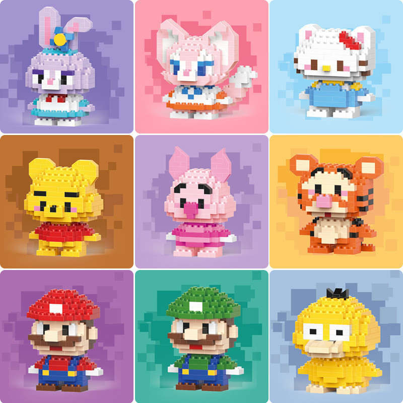 Disney LEGO Blocos De Construção Brinquedos Pikachu Partículas De Desenho Animado Bonecos Quebra-Cabeça Aniversário De Férias