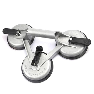 Ventosa Sucçao Tripla 150kg Espelho Ceramica Vidro Ferro Marmore Transporte Alavanca Marmoraria Vidraçaria Resistente Seguro