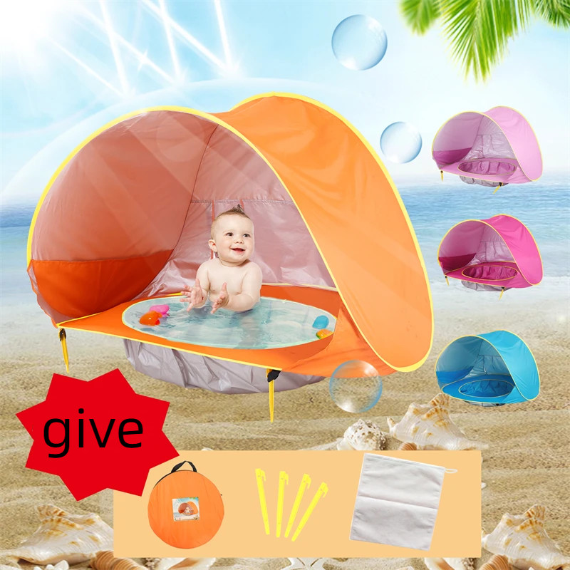 Barraca De Praia Para Bebês Proteção UV Abrigo Solar Brinquedos Infantis Ao Ar Livre A Piscina
