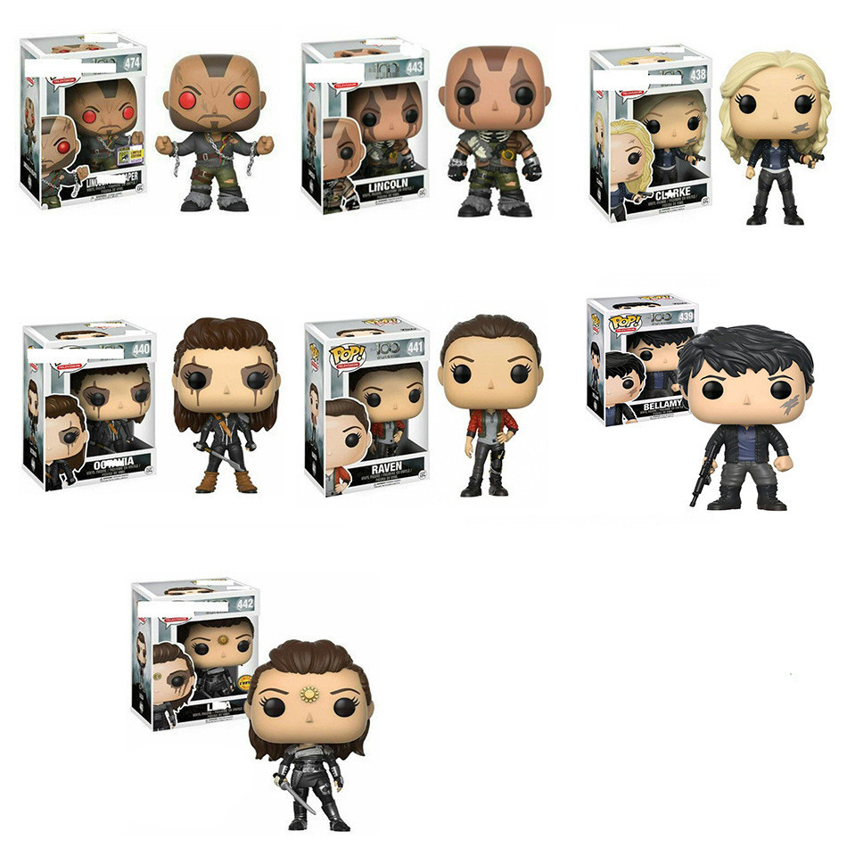 Funko The 100 CLARKE 438# LEXA 442# BELLAMY 439# RAVEN 441# LINCOLN AS Reaper 474 Octavia 440 Action Figure Vinyl Model Toys