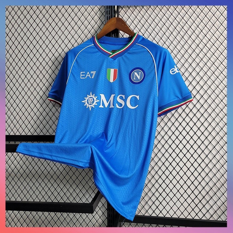 23-24 Camisa de Futebol Masculina I NBLS Team Napoli camisa de futebol