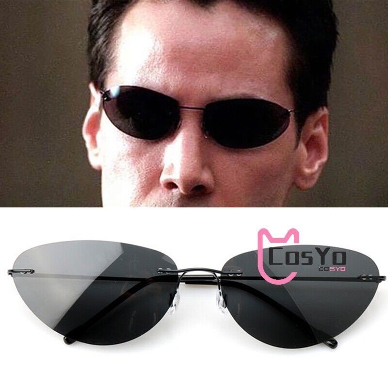The Matrix Neo Cosplay Punk Óculos Óculos Sun Presentes | Shopee Brasil