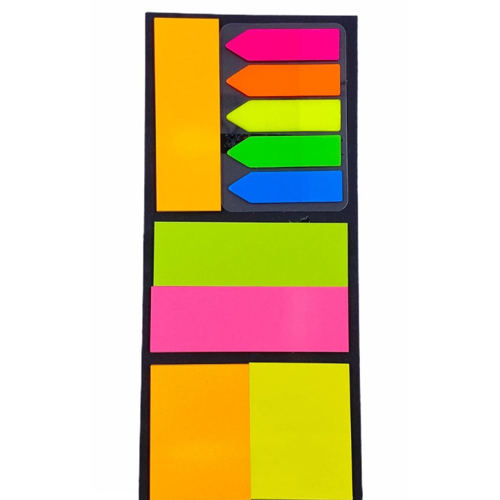 Kit Com 6 Post It Colorido E 5 Marcadores De Página