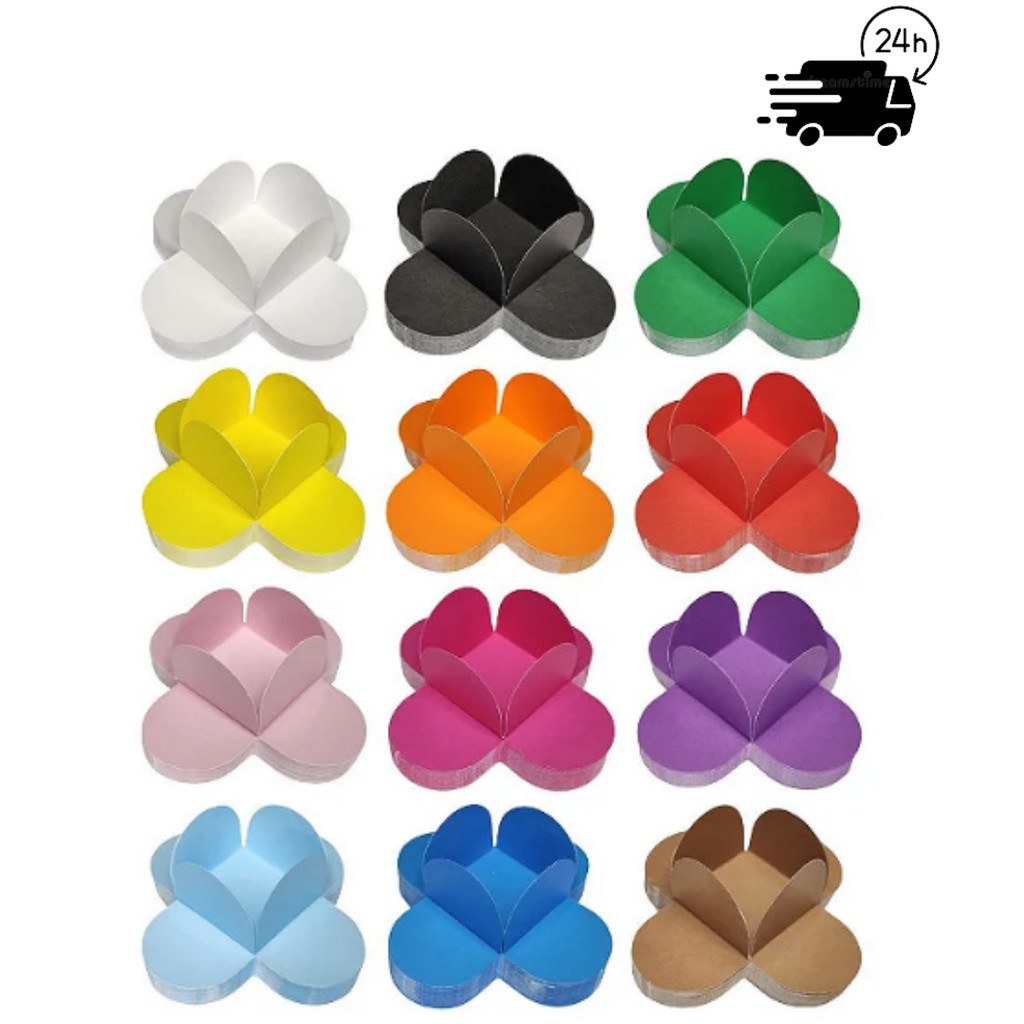 Forminhas 4 Pétalas Para Doces Brigadeiros Festas Aniversários Casamentos - Caixeta