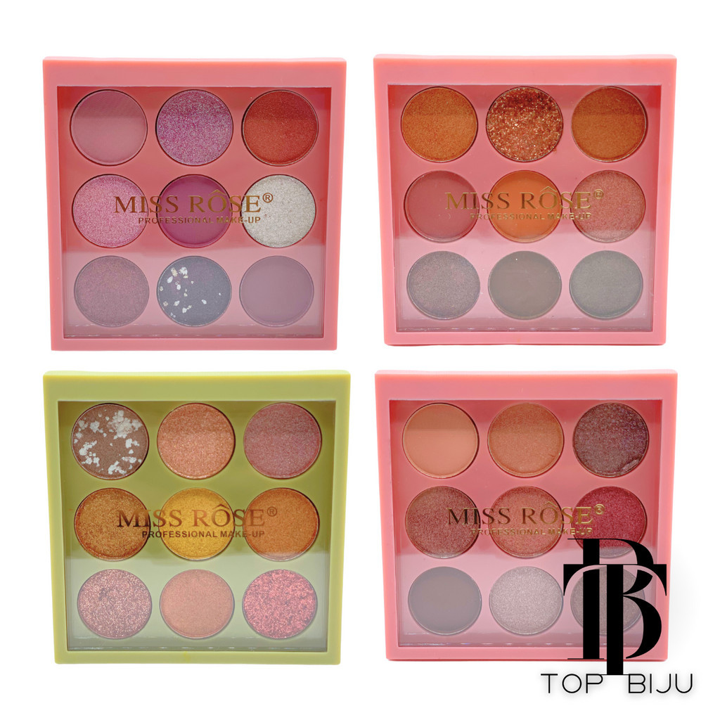Paleta de Sombras Fashion 9 sombras Coloridas - Miss Rose | Shopee Brasil