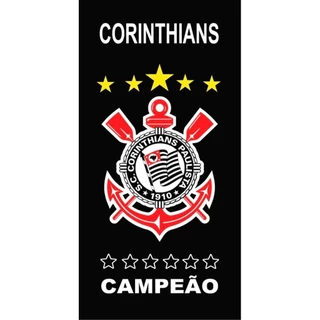 Toalha de Banho Corinthians Praia Piscina Estampadas Time Futebol 100% Absorção Promoção