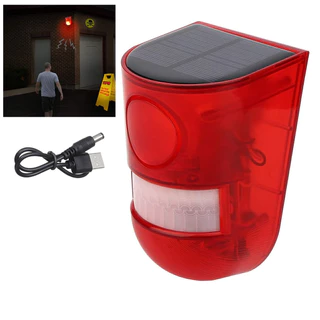 Alarme Solar Sirene 129db Anti Roubo Furto Sensor Movimento Som Alto Prova dAgua Parede Resistente Segurança Empresa Residencia