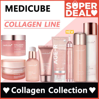 [Estoque Pronto] Medicube Triple Collagen Toner 4.0 140ml/Serum 4.0 55ml/Soro Bolha De Colágeno/Creme Triplo Gel Intensi