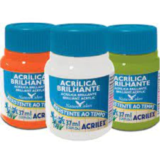 TINTA ACRILICA BRILHANTE ACRILEX FRASCO 37 ML