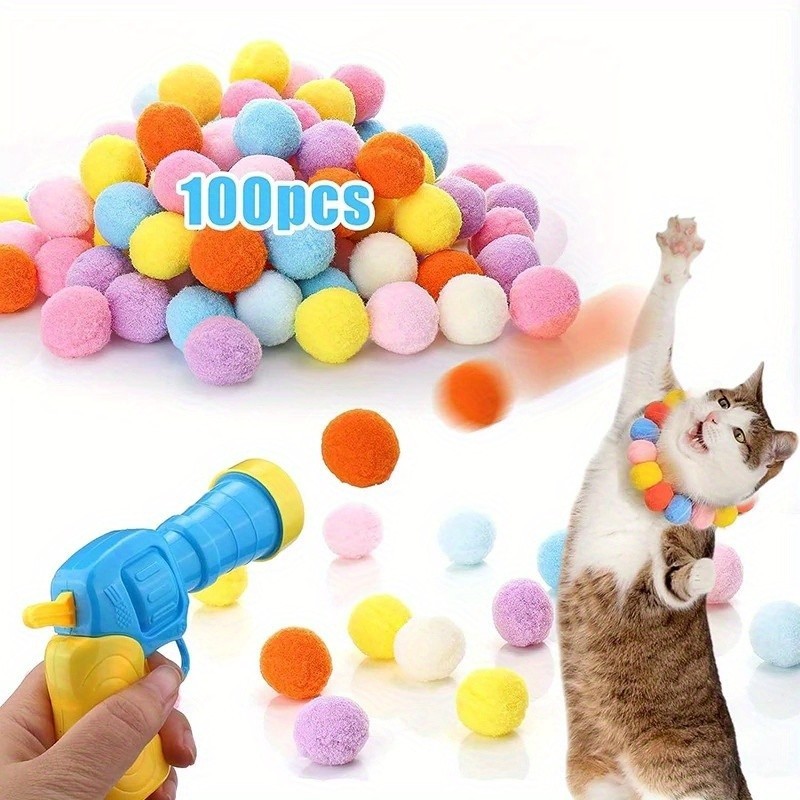Brinquedos Interativos De Lançamento Para Gatos De Treinamento Gatinhos De Estimação Mini Jogos Criativos De Tiro Com Pistola De Pelúcia Suprimentos Animais