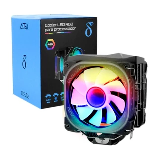 Cooler Fan Led RGB CPU Ventoinha para Processador Intel AMD Silencioso