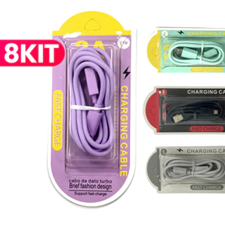 Cabo V8 Para Celular 8 Kit De Carregamento E Dados Rápido Carregador USB V8 Android