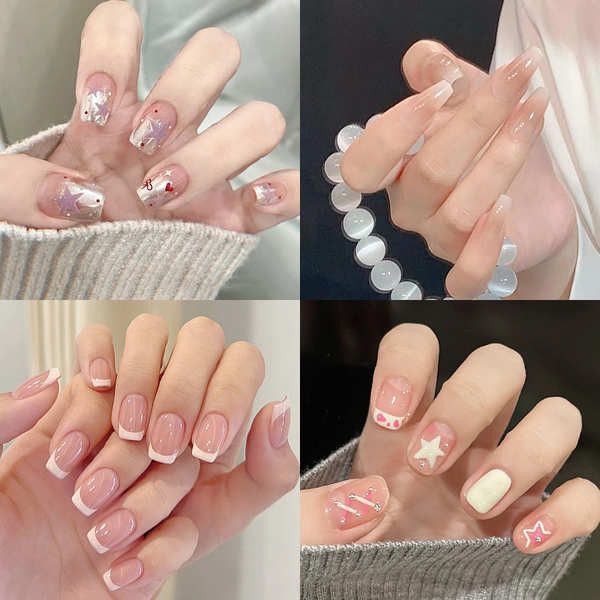 unha postiça realista unhas artesanais unhas decoradas postiças ...