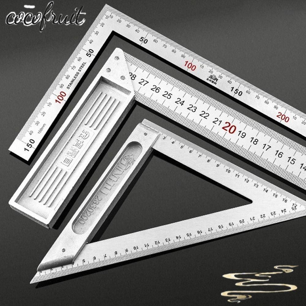 COCOFRUIT Régua De Medição De Ângulo Quadrado , Ferramenta Reto 30/50CM ,  Balança Multi-Funcional De Dupla Face De Aço Inoxidável Torneamento De 90  Graus Trabalho Da Madeira