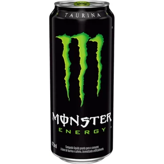 Energético Monster Energy Drink Original Lata Preta 473ml Tradicional Preto Guaraná Taurina Cafeína