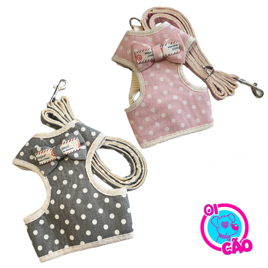 Peitoral Para Gatos BINGPET - Amarelo Com Coleira Ajustável