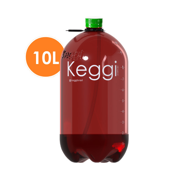 10l garrafa PET Keggi âmbar (+base)