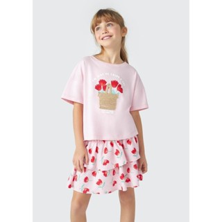 Blusa Cropped Infantil Menina Com Bordado Hering Kids