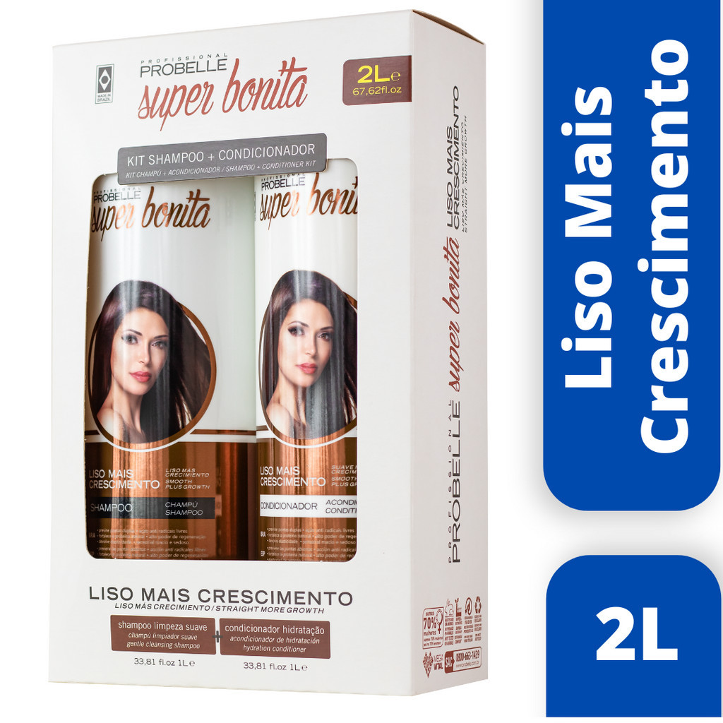 Pack Shamp. + Cond. -2 Litros - Super Bonita - Probelle | Shopee