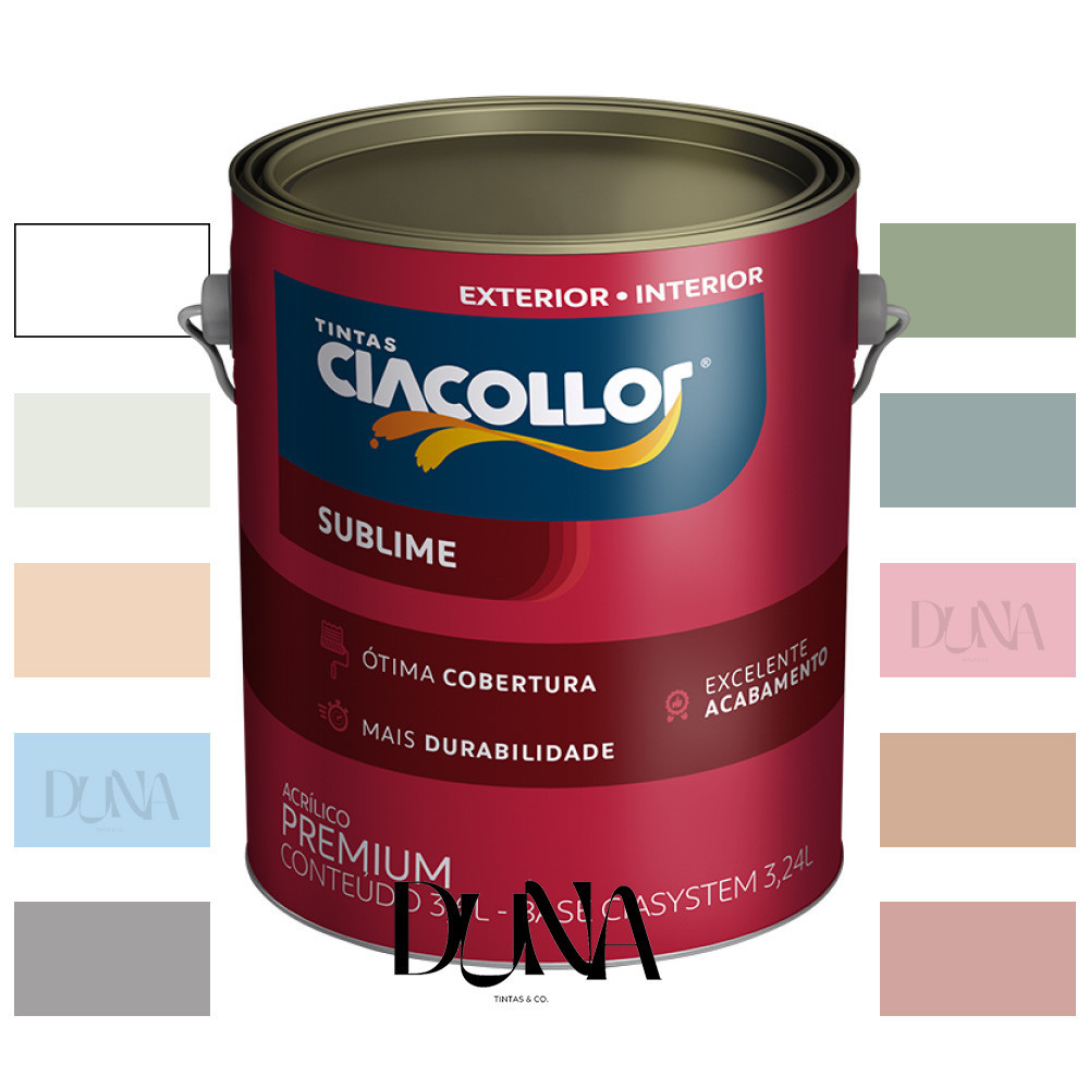 Tinta Paredes e Tetos CiaCollor Sublime Fosco 3,2L | Shopee Brasil