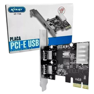 Placa Pci Express Usb 3.0 2 Portas Usb Kp-t106 Knup