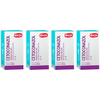 Cetoconazol Suspensão Oral 20ml - Ibasa - 4 Unidades