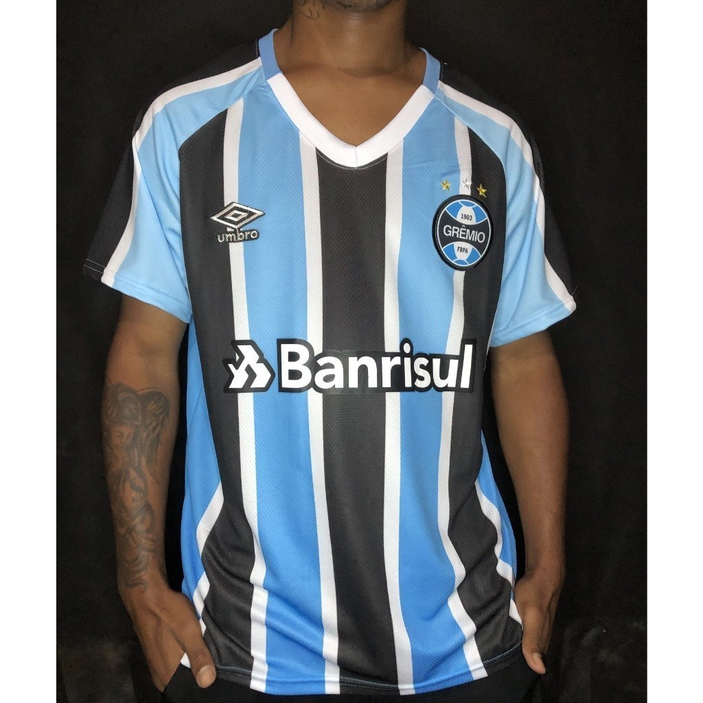 camisa do grêmio 23/24 camisa de time - azul e preta - camisa masculina