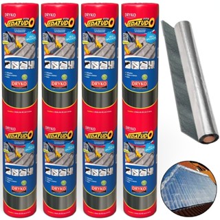 Kit 4 Fita asfáltica auto adesiva aluminizada multiuso 60 cm x 10 m - Vedatudo