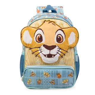 Mochila Escolar Infantil Masculina Simba Baby Azul